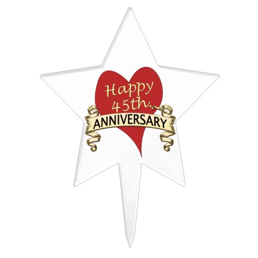 45th Anniversary Cake Topper Zazzle