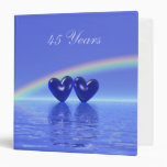 45th Anniversary Sapphire Hearts 3 Ring Binder