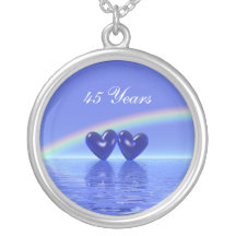 45th Anniversary Sapphire Hearts Custom Necklace