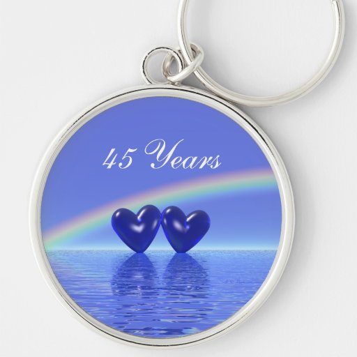 45th Anniversary Sapphire Hearts Key Chain