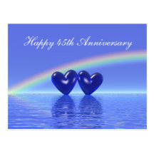 45th Anniversary Sapphire Hearts Postcards