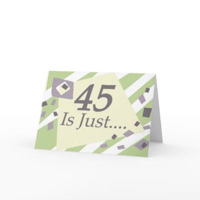 45th Birthday Greeting Card by freespiritdesigns