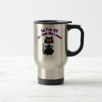 45th Birthday Cat Gifts mugs