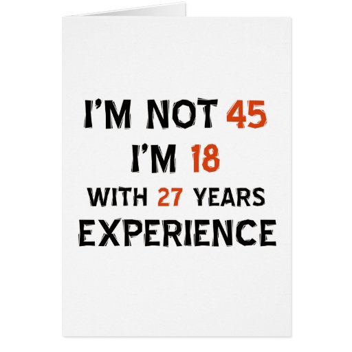 45th Birthday Designs Card Zazzle