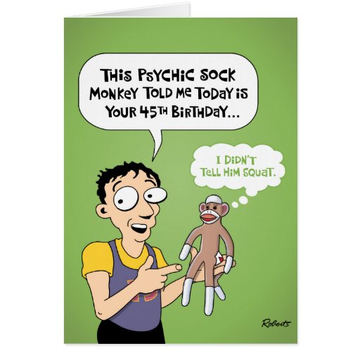 45th Birthday Funny Greeting Card Zazzle 8554