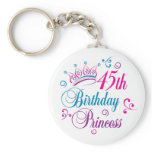 45th Birthday Princess Keychains