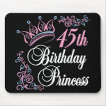 45th Birthday Princess Mouse Mat