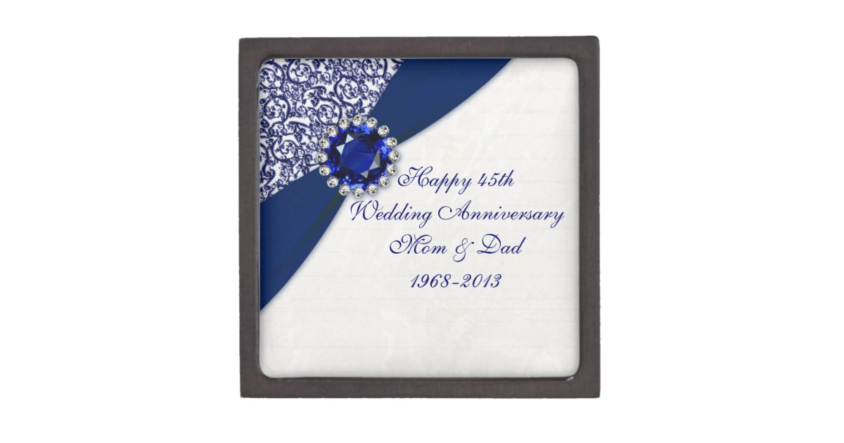 45th Wedding Anniversary Gift Box Zazzle