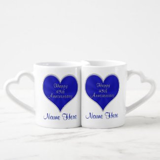 45th Wedding Anniversary Gifts for Parents, Couple Couples' Coffee Mug Set