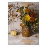 4603 Pig Pitcher Floral Thanksgiving Greeting Card