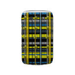 46.Black and Yellow Plaid Bumble Bees Design Blackberry Bold Cases