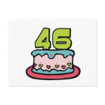 46 Year Old Birthday Cake Post Card