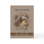 46th Birthday Card with Cougar