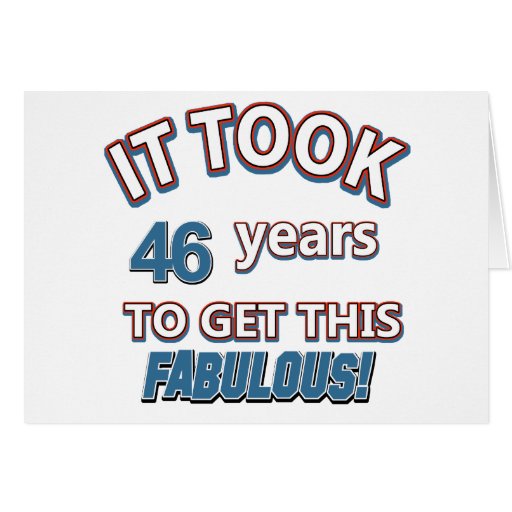 46th Birthday Cards, 46th Birthday Card Templates, Postage, Invitations ...