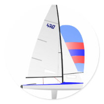 470  Racing Sailboat onedesign Olympic Class Stickers