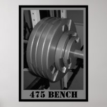 475 BENCH Weightlifting Poster