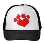 4782 RED HEART PAWS CAUSES ANIMALS LOVE CARING MOT HATS