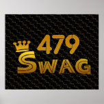 479 Area Code Swag Posters