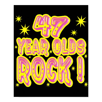 47 Year Olds Rock! (Pink) Poster Print by TShirtDotCom
