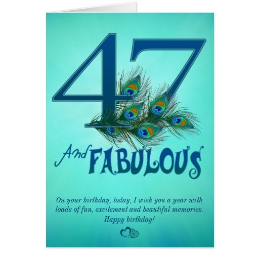 47th Birthday Cards 47th Birthday Card Templates Postage Invitations 3548