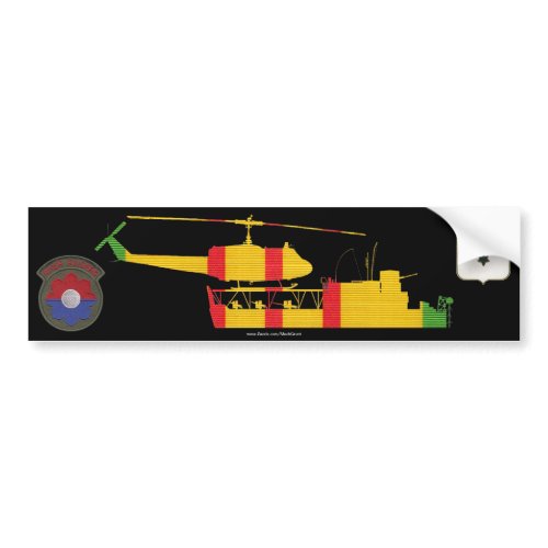 47th Inf. VSM Ribbon ATC(H) & UH-1 Bumper Sticker bumpersticker