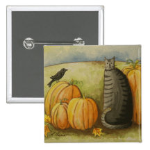 4874 Harvest Cat Button