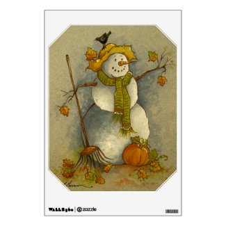 4878 Harvest Snowman Wall Decal