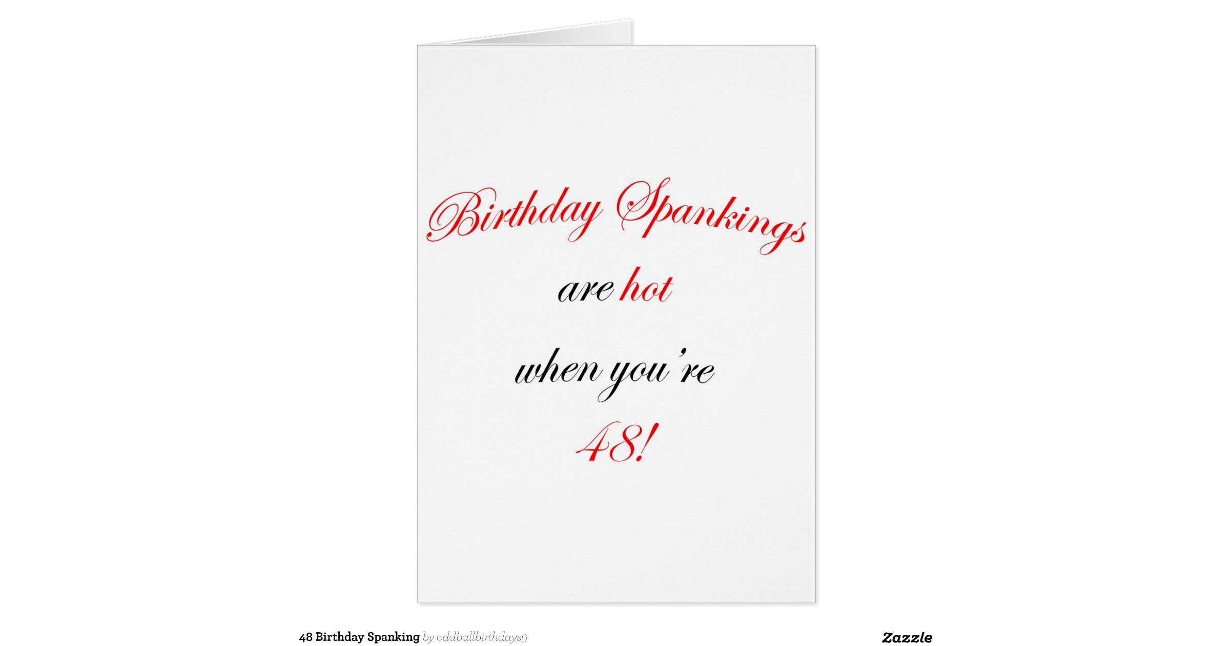 48 Birthday Spanking Greeting Card | Zazzle