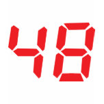 48 fourty-eight red alarm clock digital number t-shirts