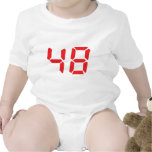48 fourty-eight red alarm clock digital number t-shirt