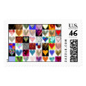 48 Hearts on a stamp