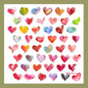 48 Valentine Hearts Square Poster posters