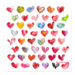 48 Valentine Hearts Square Poster posters