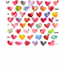 48 Valentines Day Hearts t-shirt/ Apparel