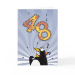 48th Birthday - Penguin Surprise Card