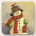 4905 Snowman & Birdhouse Christmas Drink Coasters