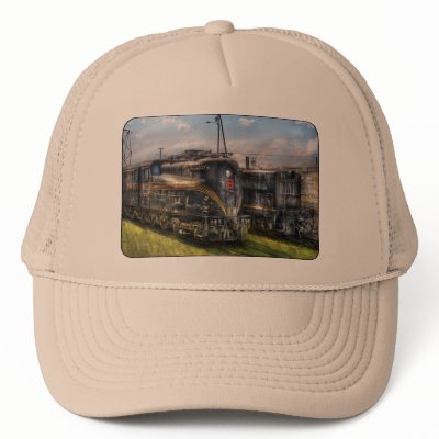 4919 - Pennsylvania Railroad electric locomotive Trucker Hats by suburbanscenes