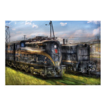 4919 - Pennsylvania Railroad electric locomotive posters by suburbanscenes 4919 - Pennsylvania Railroad electric locomotive posters