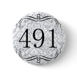 491 Area Code Pinback Button