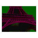 $49.75 Eiffel Tower Pink Green Paris France French print
