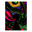 $49.75 Psychedelic Key Hole Print Retro Modern print