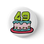 49 Year Old Birthday Cake Buttons
