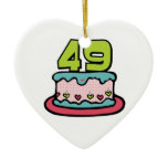 49 Year Old Birthday Cake Christmas Tree Ornament