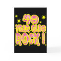 49 Year Olds Rock! (Pink) Greeting Card