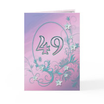 49th Birthday card with diamond stars