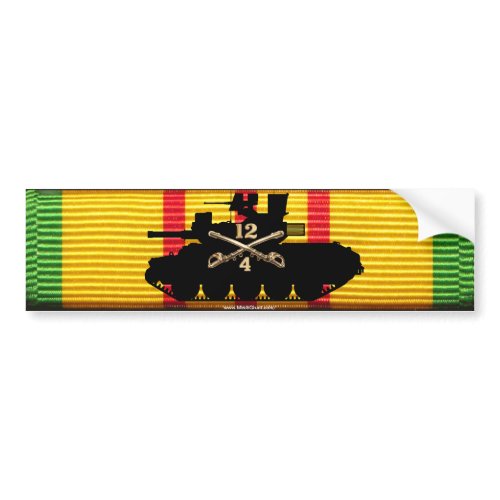 4/12th ACR M551 on VSM Ribbon Bumper Sticker bumpersticker