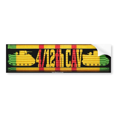 4/12th Cav ACAV Tracks Bumper Sticker bumpersticker