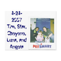 4-24-2007 Tim, Star, Cheyene, Luna, and Angela postcards