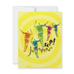4.25x5.5 Yellow Jumpin" Up! Invitation