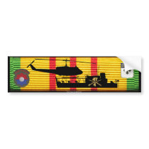 4/47th Inf ATC(H) & UH1 on VSM Ribbon Bumper Sticker